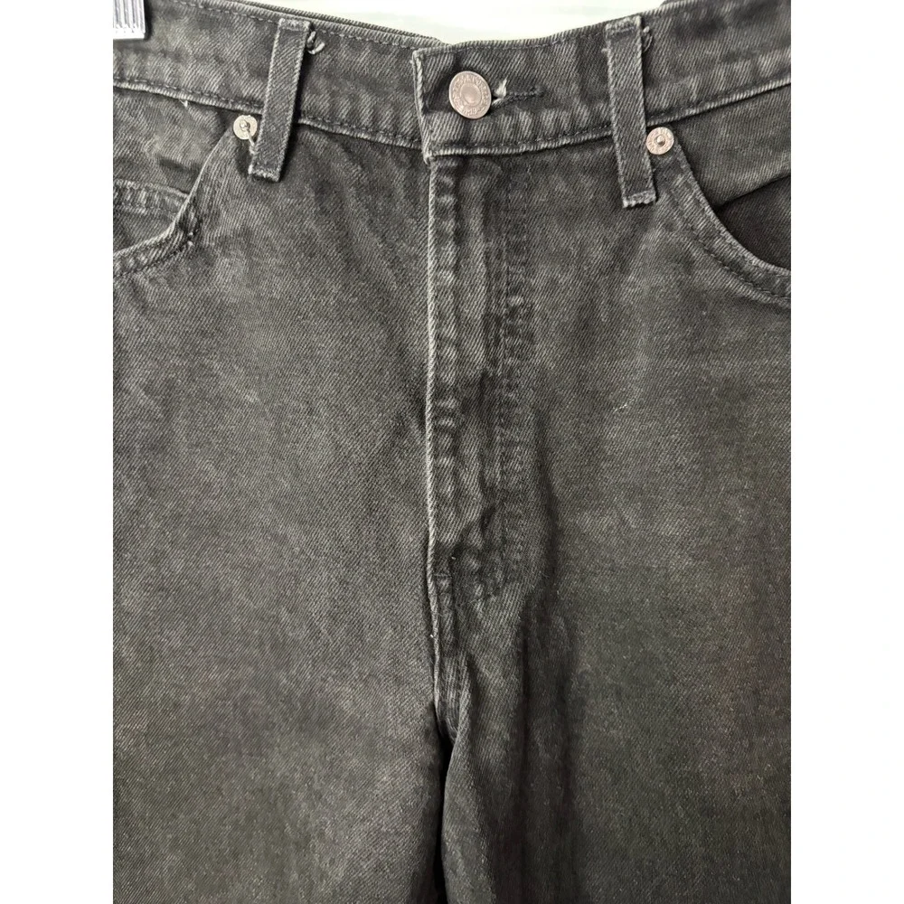 Levis 550 Relaxed Fit Jeans Mens 33x34 Faded Black Orange Tab Vintage Denim